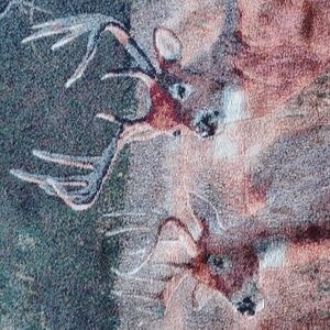 🦌  Deer Big Buck THROW Blanket Wall Hanging EUC WildLife